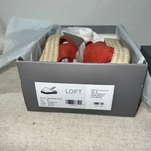 LOFT | Shoes | Loft Red Flat Form Espadrille Sandals | Poshmark display picture 1